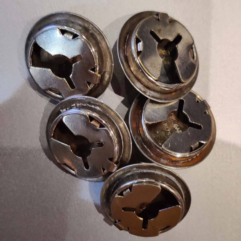 Vintage D/L Daniel Garcia Navajo Sterling Silver Button Covers - Picture 7 of 14